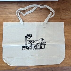 THE GREAT. Cream Tote Bag